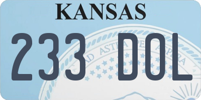 KS license plate 233DOL