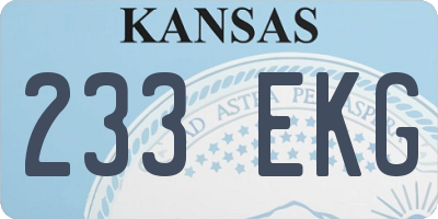KS license plate 233EKG