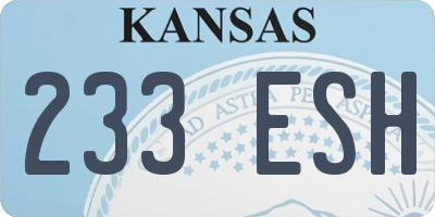 KS license plate 233ESH
