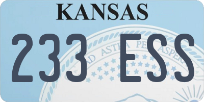 KS license plate 233ESS