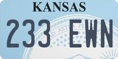 KS license plate 233EWN