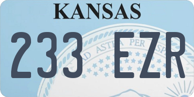 KS license plate 233EZR