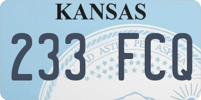 KS license plate 233FCQ