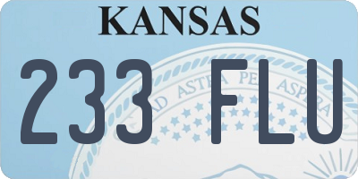 KS license plate 233FLU