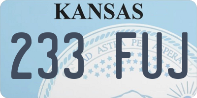 KS license plate 233FUJ