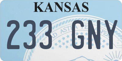 KS license plate 233GNY