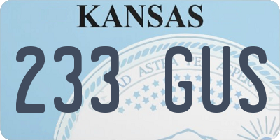 KS license plate 233GUS