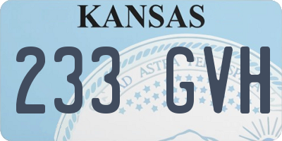 KS license plate 233GVH