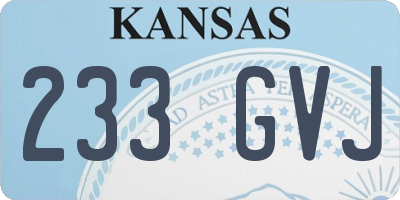 KS license plate 233GVJ