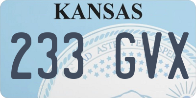 KS license plate 233GVX