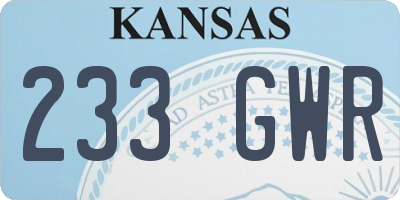 KS license plate 233GWR