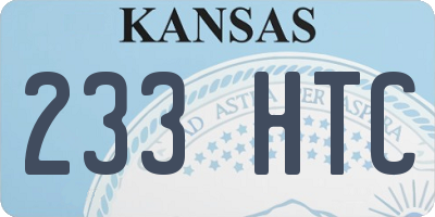 KS license plate 233HTC