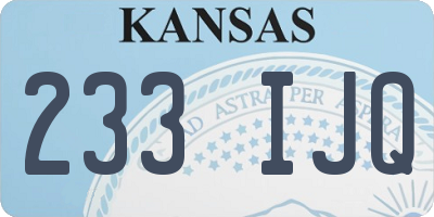KS license plate 233IJQ