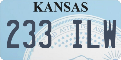 KS license plate 233ILW