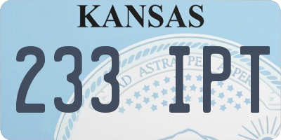 KS license plate 233IPT