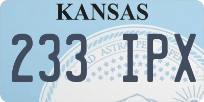 KS license plate 233IPX