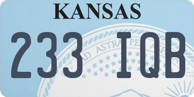 KS license plate 233IQB