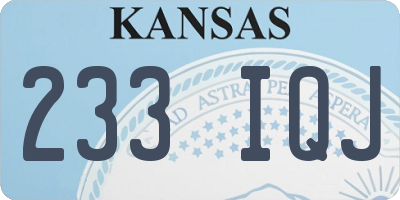 KS license plate 233IQJ