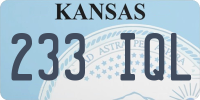 KS license plate 233IQL