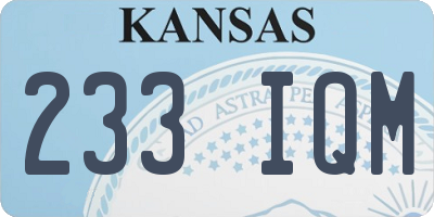 KS license plate 233IQM
