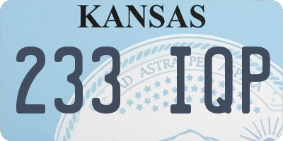 KS license plate 233IQP