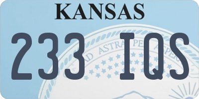 KS license plate 233IQS