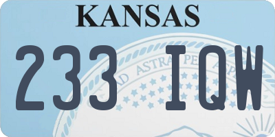 KS license plate 233IQW