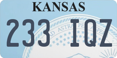 KS license plate 233IQZ