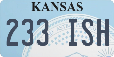 KS license plate 233ISH