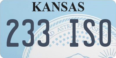 KS license plate 233ISO
