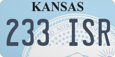 KS license plate 233ISR