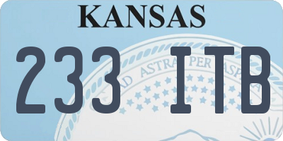 KS license plate 233ITB