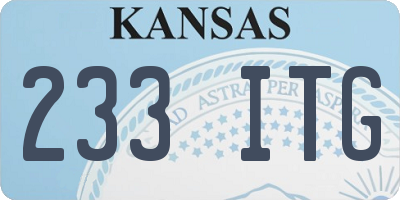 KS license plate 233ITG