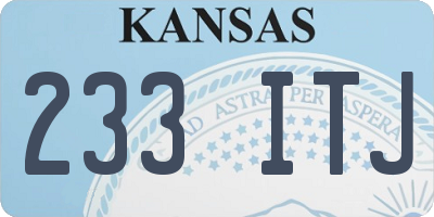 KS license plate 233ITJ