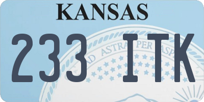 KS license plate 233ITK
