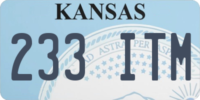KS license plate 233ITM