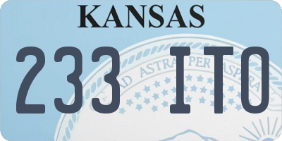 KS license plate 233ITO