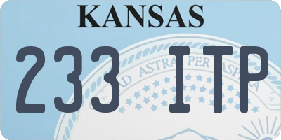 KS license plate 233ITP