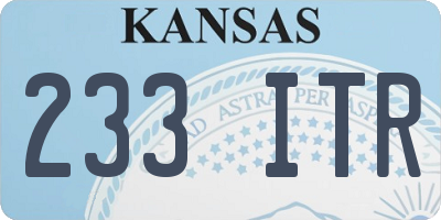 KS license plate 233ITR