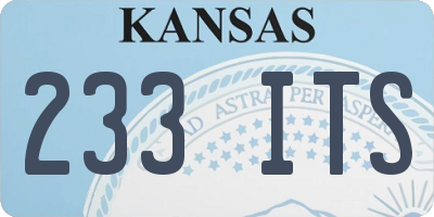 KS license plate 233ITS