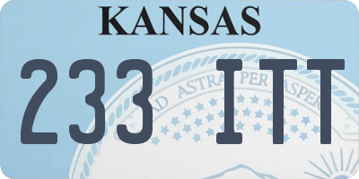 KS license plate 233ITT