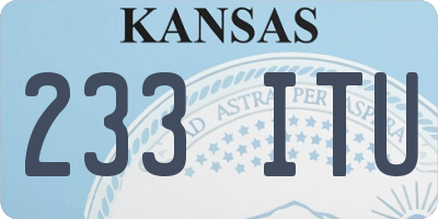 KS license plate 233ITU