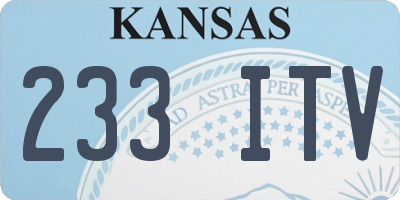 KS license plate 233ITV