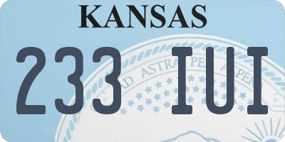 KS license plate 233IUI