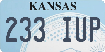 KS license plate 233IUP