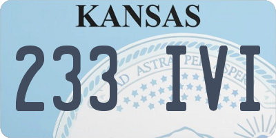 KS license plate 233IVI