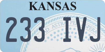 KS license plate 233IVJ