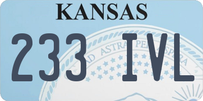 KS license plate 233IVL