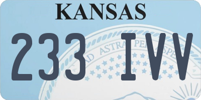 KS license plate 233IVV