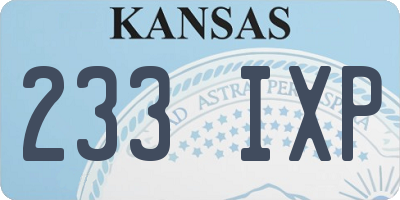 KS license plate 233IXP